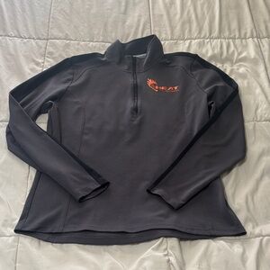 Heat Lacrosse Gray and Black Quarter-Zip Pullover